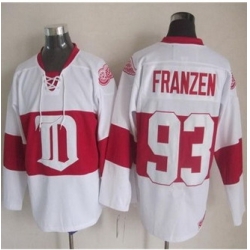 Detroit Red Wings #93 Johan Franzen White Winter Classic CCM Throwback Stitched NHL Jersey