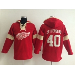 NHL detroit red wings #40 zetterberg red jerseys[pullover hooded sweatshirt]