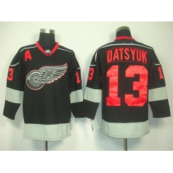 nhl deroit red wings #13 datsyuk black A patch