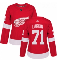 Womens Adidas Detroit Red Wings 71 Dylan Larkin Premier Red Home NHL Jersey 