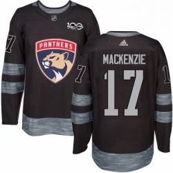 Mens Adidas Florida Panthers 17 Derek MacKenzie Premier Black 1917 2017 100th Anniversary NHL Jersey 