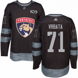 Mens Adidas Florida Panthers 71 Radim Vrbata Authentic Black 1917 2017 100th Anniversary NHL Jersey 