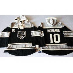 Los Angeles Kings #10 Mike Richards Black Sawyer Hooded Sweatshirt Stitched NHL Jersey