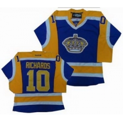 Los Angeles Kings 10# Mike Richards yellow purple jersey