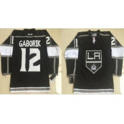 Los Angeles Kings 12 Marian Gaborik Black NHL Jerseys