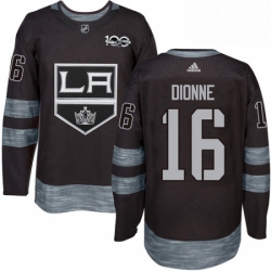 Mens Adidas Los Angeles Kings 16 Marcel Dionne Premier Black 1917 2017 100th Anniversary NHL Jersey 