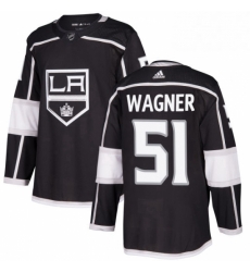 Mens Adidas Los Angeles Kings 51 Austin Wagner Premier Black Home NHL Jersey 