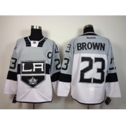 NHL los angeles kings #23 brown stadium white-grey jerseys