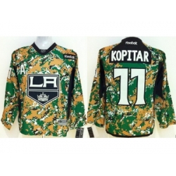 Kids Los Angeles Kings 11 Anze Kopitar Camo NHL Jerseys