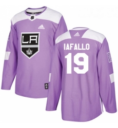 Youth Adidas Los Angeles Kings 19 Alex Iafallo Authentic Purple Fights Cancer Practice NHL Jersey 