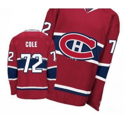 2011 Montreal Canadiens NHL Hockey Jerseys #72 Cole Red Authentic Hockey Jersey