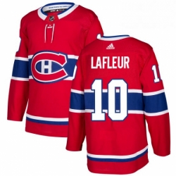 Mens Adidas Montreal Canadiens 10 Guy Lafleur Authentic Red Home NHL Jersey 