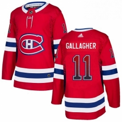 Mens Adidas Montreal Canadiens 11 Brendan Gallagher Authentic Red Drift Fashion NHL Jersey 