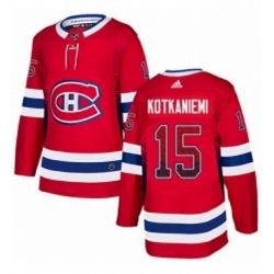 Mens Adidas Montreal Canadiens 15 Jesperi Kotkaniemi Authentic Red Drift Fashion NHL Jersey 