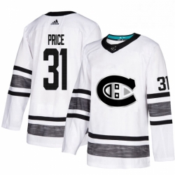 Mens Adidas Montreal Canadiens 31 Carey Price White 2019 All Star Game Parley Authentic Stitched NHL Jersey 