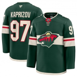 Men Minnesota Wild ACTIVE PLAYER Custom Green 2024 25 Home Stitched Hockey Jersey