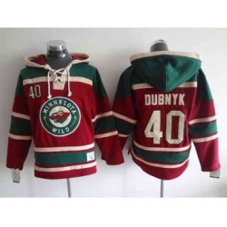 nhl jerseys minnesota wild #40 dubnyk red-green[pullover hooded sweatshirt]