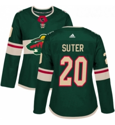 Womens Adidas Minnesota Wild 20 Ryan Suter Premier Green Home NHL Jersey 