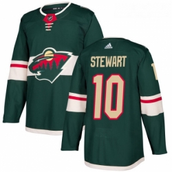 Youth Adidas Minnesota Wild 10 Chris Stewart Premier Green Home NHL Jersey 