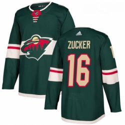 Youth Adidas Minnesota Wild 16 Jason Zucker Authentic Green Home NHL Jersey 