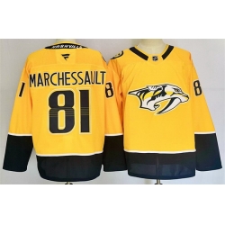 Men Nashville Predators 81 Jonathan Marchessault Gold 2024 25 Home Stitched Hockey Jersey