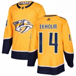 Mens Adidas Nashville Predators 14 Mattias Ekholm Authentic Gold Home NHL Jersey 