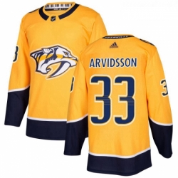 Youth Adidas Nashville Predators 33 Viktor Arvidsson Authentic Gold Home NHL Jersey 