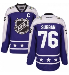 Youth Adidas Nashville Predators 76 PK Subban Authentic Black 2018 All Star Central Division NHL Jersey 