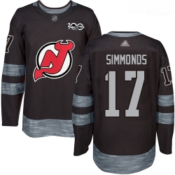 Devils #17 Wayne Simmonds Black 1917 2017 100th Anniversary Stitched Hockey Jersey