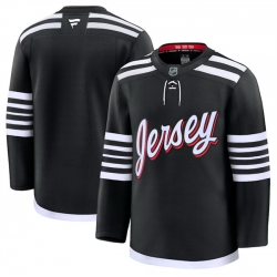 Men New Jersey Devils Blank Black 2024 25 Alternate Stitched Hockey Jersey