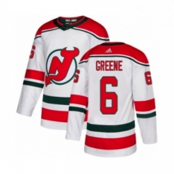 Mens Adidas New Jersey Devils 6 Andy Greene Authentic White Alternate NHL Jersey 