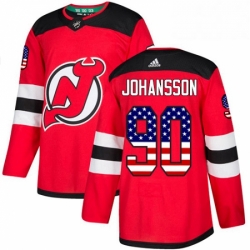 Mens Adidas New Jersey Devils 90 Marcus Johansson Authentic Red USA Flag Fashion NHL Jersey 