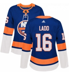 Womens Adidas New York Islanders 16 Andrew Ladd Premier Royal Blue Home NHL Jersey 