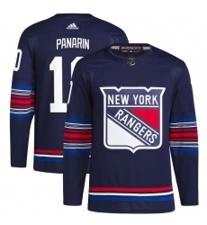 Men New York Rangers 10 Artemi Panarin Navy No A Patch Third Stitched Jersey