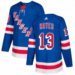 Mens Adidas New York Rangers 13 Kevin Hayes Premier Royal Blue Home NHL Jersey 