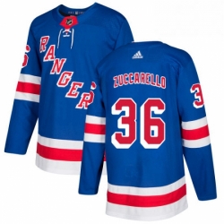 Mens Adidas New York Rangers 36 Mats Zuccarello Premier Royal Blue Home NHL Jersey 