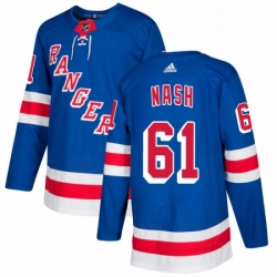 Mens Adidas New York Rangers 61 Rick Nash Premier Royal Blue Home NHL Jersey 