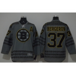 NHL Boston Bruins #37 Patrice Bergeron Charcoal Cross Check Fashion jerseys