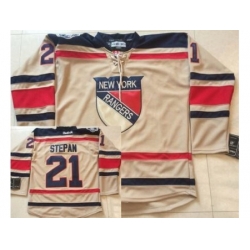 New York Rangers 21 Derek Stepan Cream Winter Classic NHL Jerseys