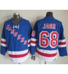 New York Rangers #68 Jaromir Jagr Light Blue CCM Throwback Stitched NHL Jersey