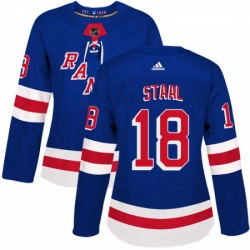 Womens Adidas New York Rangers 18 Marc Staal Premier Royal Blue Home NHL Jersey 