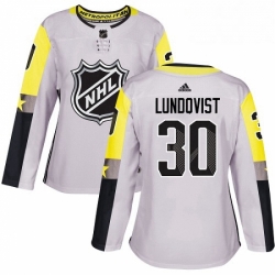 Womens Adidas New York Rangers 30 Henrik Lundqvist Authentic Gray 2018 All Star Metro Division NHL Jersey 