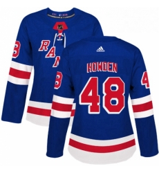 Womens Adidas New York Rangers 48 Brett Howden Premier Royal Blue Home NHL Jersey 