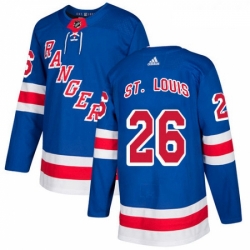 Youth Adidas New York Rangers 26 Martin St Louis Premier Royal Blue Home NHL Jersey 