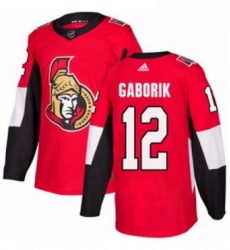 Mens Adidas Ottawa Senators 12 Marian Gaborik Authentic Red Home NHL Jersey 