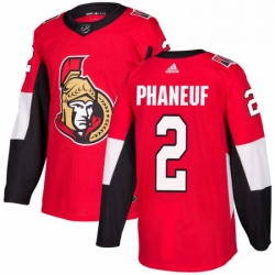 Mens Adidas Ottawa Senators 2 Dion Phaneuf Premier Red Home NHL Jersey 