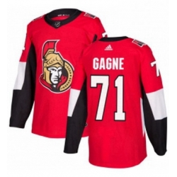 Mens Adidas Ottawa Senators 71 Gabriel Gagne Authentic Red Home NHL Jersey 