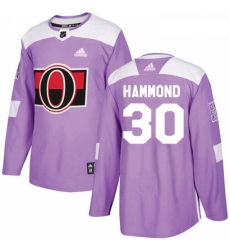 Youth Adidas Ottawa Senators 30 Andrew Hammond Authentic Purple Fights Cancer Practice NHL Jersey 