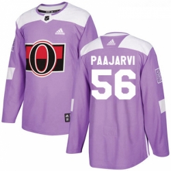 Youth Adidas Ottawa Senators 56 Magnus Paajarvi Authentic Purple Fights Cancer Practice NHL Jersey 