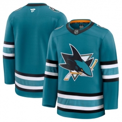 Men San Jose Sharks Blank Teal 2024 25 Home Stitched Hockey Jersey